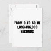 Carte Postale De 0 à 60 secondes (Devant / Derrière)