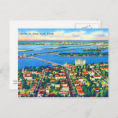 Carte Postale De Air Miami Beach & Biscayne Bay, Floride (Devant / Derrière)