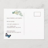 Carte postale de annonce de déménagement Forêt Enc (Dos)