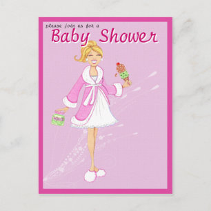 Carte postale de baby shower de conserves au