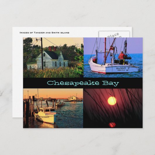 Carte postale de baie de chesapeake (Devant / Derrière)