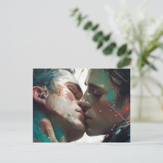 Carte postale de baiser (Debout devant)