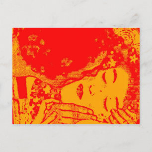 Carte postale de baiser chaud