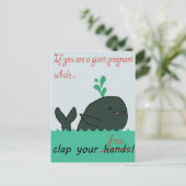 Carte postale de baleine enceinte (Debout devant)