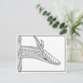 Carte postale de baleine grise (Debout devant)