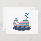 Carte postale de baleine rayée (Devant / Derrière)