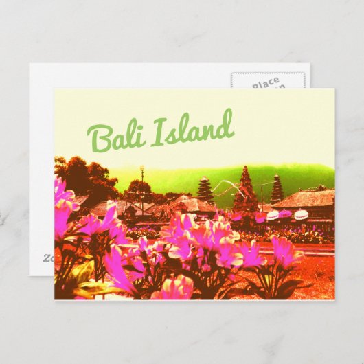 Carte postale de Bali Island (Devant / Derrière)