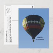 Carte postale de ballon à air chaud de l'extérieur (Devant / Derrière)
