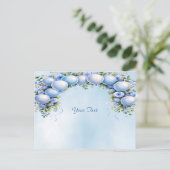 Carte postale de ballons bleus (Debout devant)