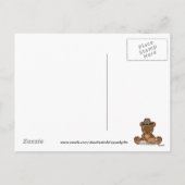 Carte postale de bande dessinée de vacances d'ours (Dos)