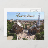 Carte postale de Barcelone (Devant / Derrière)