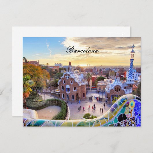 CARTE POSTALE DE BARCELONE (Devant / Derrière)