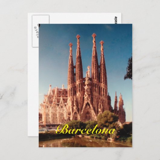 Carte postale de Barcelone (Devant / Derrière)