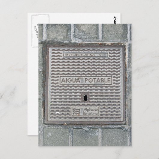 Carte postale de Barcelone, Espagne (Devant / Derrière)