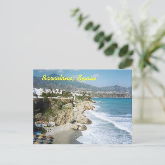 Carte postale de Barcelone, Espagne (Debout devant)