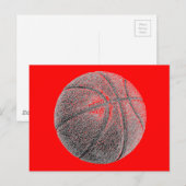 Carte postale de base-ball Red Pop Art (Devant / Derrière)