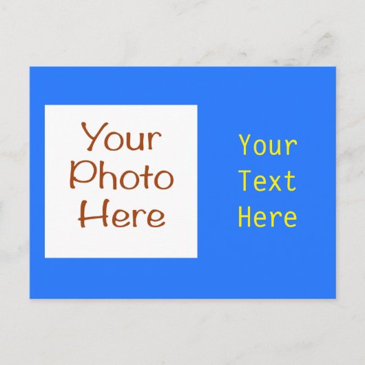 Carte postale de base entièrement personnalisable (Devant)