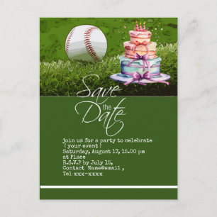 Carte postale de baseball enregistrer la date sur