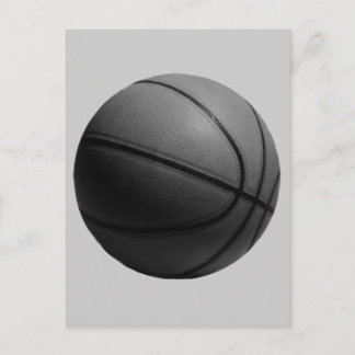 Carte postale de basket-ball en niveaux de gris