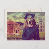 Carte postale de basset de fin d'études (Devant / Derrière)