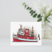 Carte postale de bateau à incendie (Debout devant)