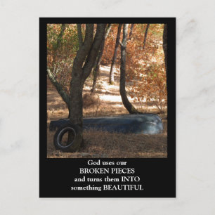 Carte postale de bateau à vapeur de pièces cassées