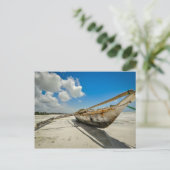 Carte postale de bateau de pêche de Zanzibar (Debout devant)