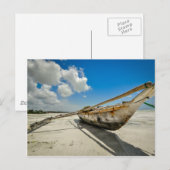 Carte postale de bateau de pêche de Zanzibar (Devant / Derrière)