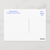 Carte postale de bateaux dans la baie de Cape Cod (Dos)