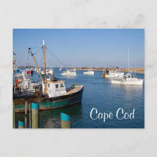Carte postale de bateaux dans la baie de Cape Cod 