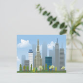 Carte postale de bâtiments de ville (Debout devant)