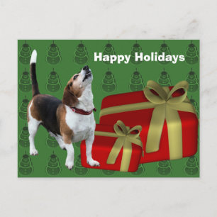 Carte postale de Beagle Dog Christmas