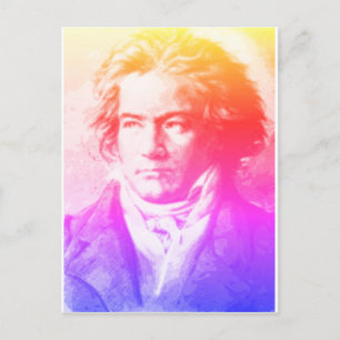 Carte postale de Beethoven en couleurs