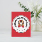 Carte Postale De Belles Chaussures Vous Emmènent De Beaux Endroi (Debout devant)