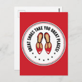 Carte Postale De Belles Chaussures Vous Emmènent De Beaux Endroi (Devant / Derrière)