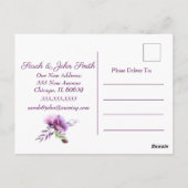 Carte Postale De Belles Poppies Changement D'Adresse (Dos)