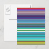 Carte Postale de belles rayures colorées (Devant / Derrière)