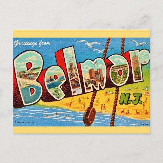 Carte postale de Belmar New Jersey (Devant)
