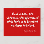 Carte postale de bénédiction de Noël (Devant)