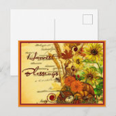 Carte postale de bénédictions de récolte (Devant / Derrière)