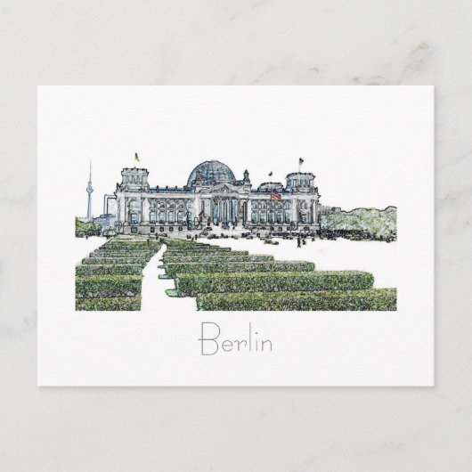 Carte postale de Berlin Reichstag Architecture (Devant)