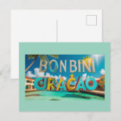 Carte postale de bienvenue à Curaçao (Devant / Derrière)