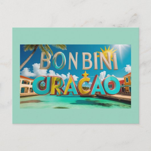 Carte postale de bienvenue à Curaçao (Devant)