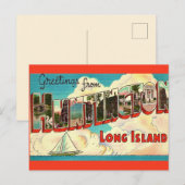 Carte postale de bienvenue de Huntington Long Isla (Devant / Derrière)