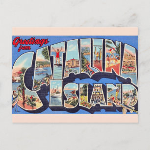 Carte postale de bienvenue de l'île Catalina