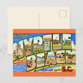 Carte postale de bienvenue de Myrtle Beach (Devant / Derrière)