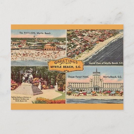 Carte postale de bienvenue de Myrtle Beach (Devant)