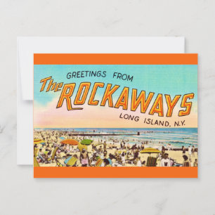 Carte postale de bienvenue des Rockaways de Long I