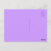 Carte postale de bienvenue en Merci violet et noir (Dos)