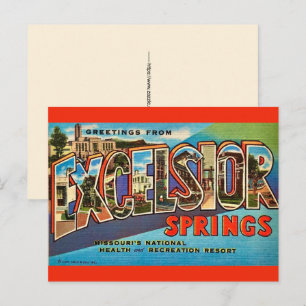 Carte postale de bienvenue Excelsior Springs Misso